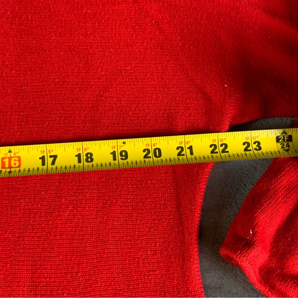 Michael By Michael Kors Knit Tunic Sweater Womens Large Red Back Zip Side‎ Slits - Picture 13 of 14